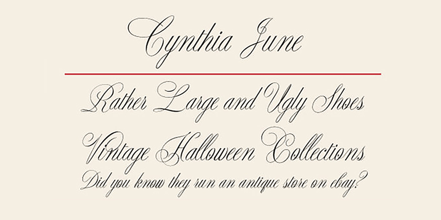 Kostenlose Cynthia June Schriftart herunterladen - Elegante Handlettering