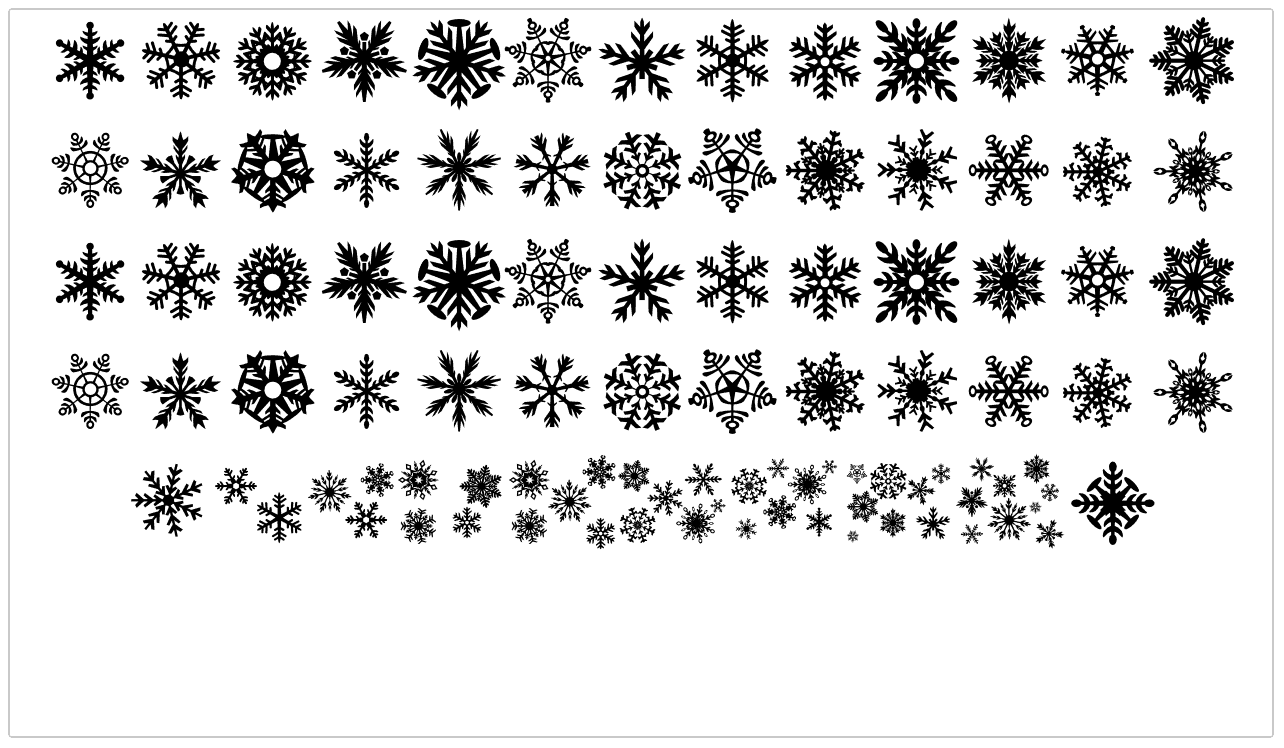 Скачайте шрифт DH snowflakes - волшебство снежинок в дизайне