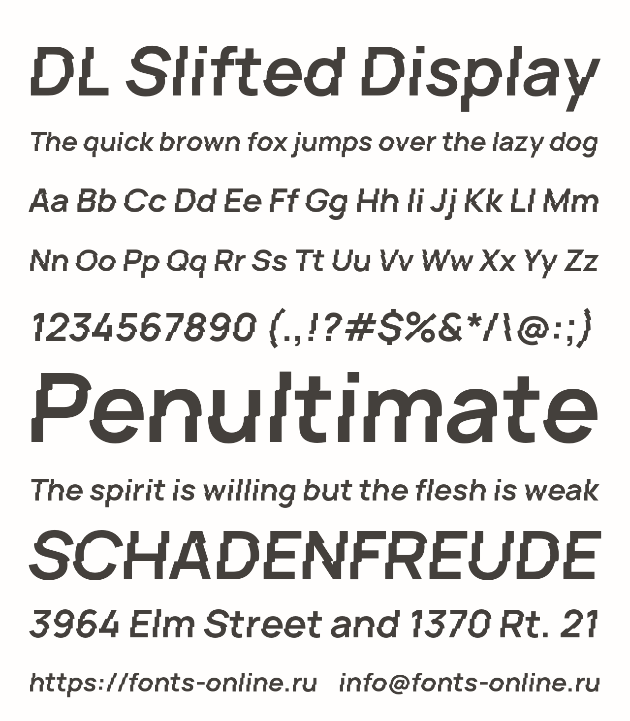 Téléchargez la police DL Slifted Display - Un style graphique audacieux