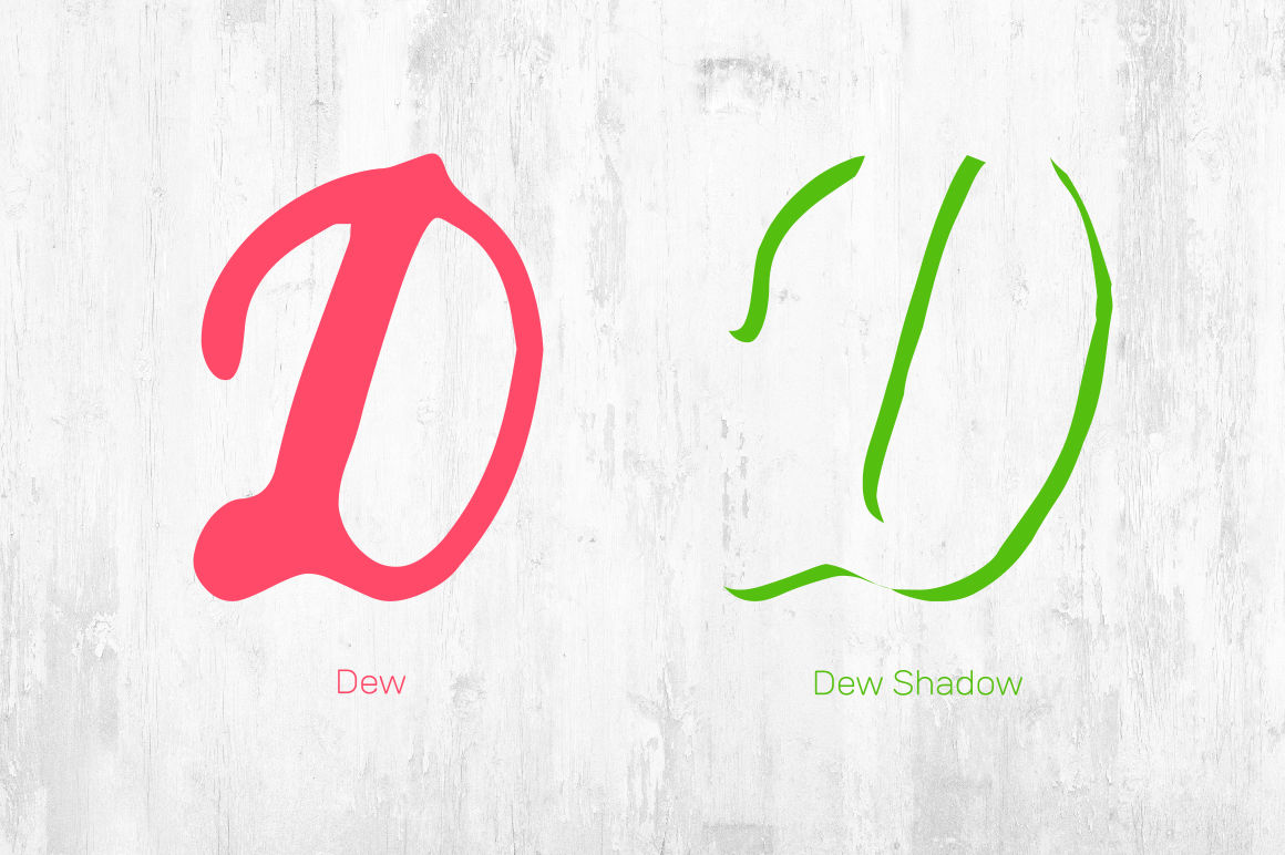 Kostenlos herunterladen: Dew Dew Shadow - Modische Schriftart für modernes Design