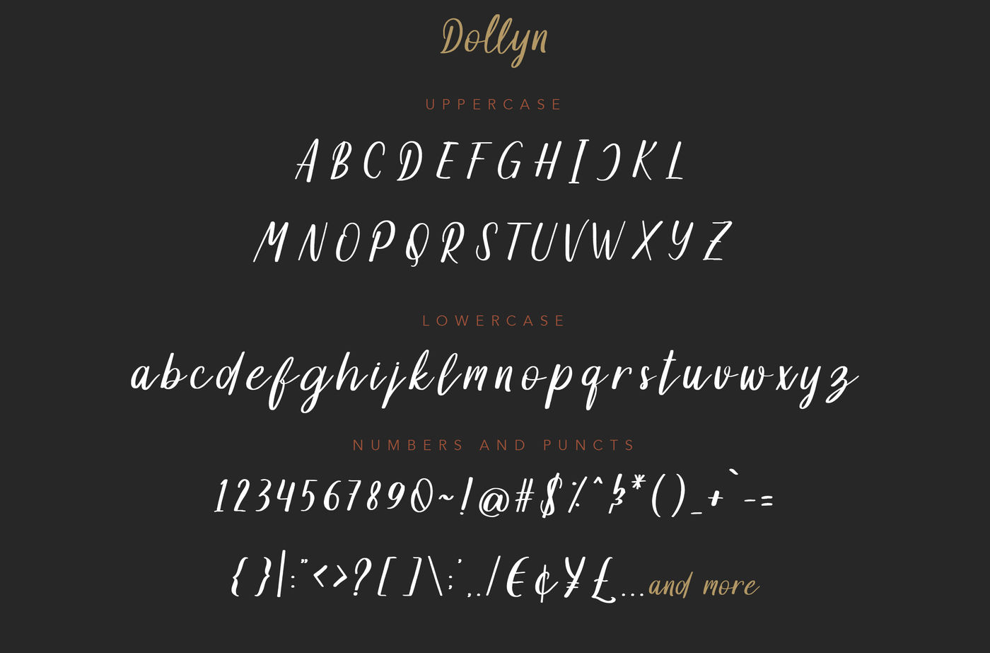 Скачайте бесплатно Dollyn Script - элегантный рукописный шрифт