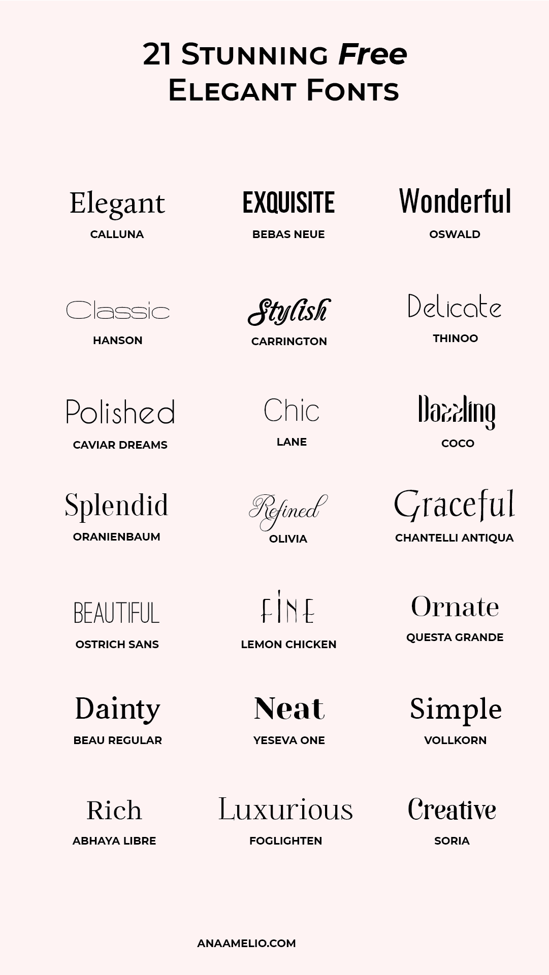 Скачайте бесплатно шрифт Elegant Font – изысканный и стильный дизайн