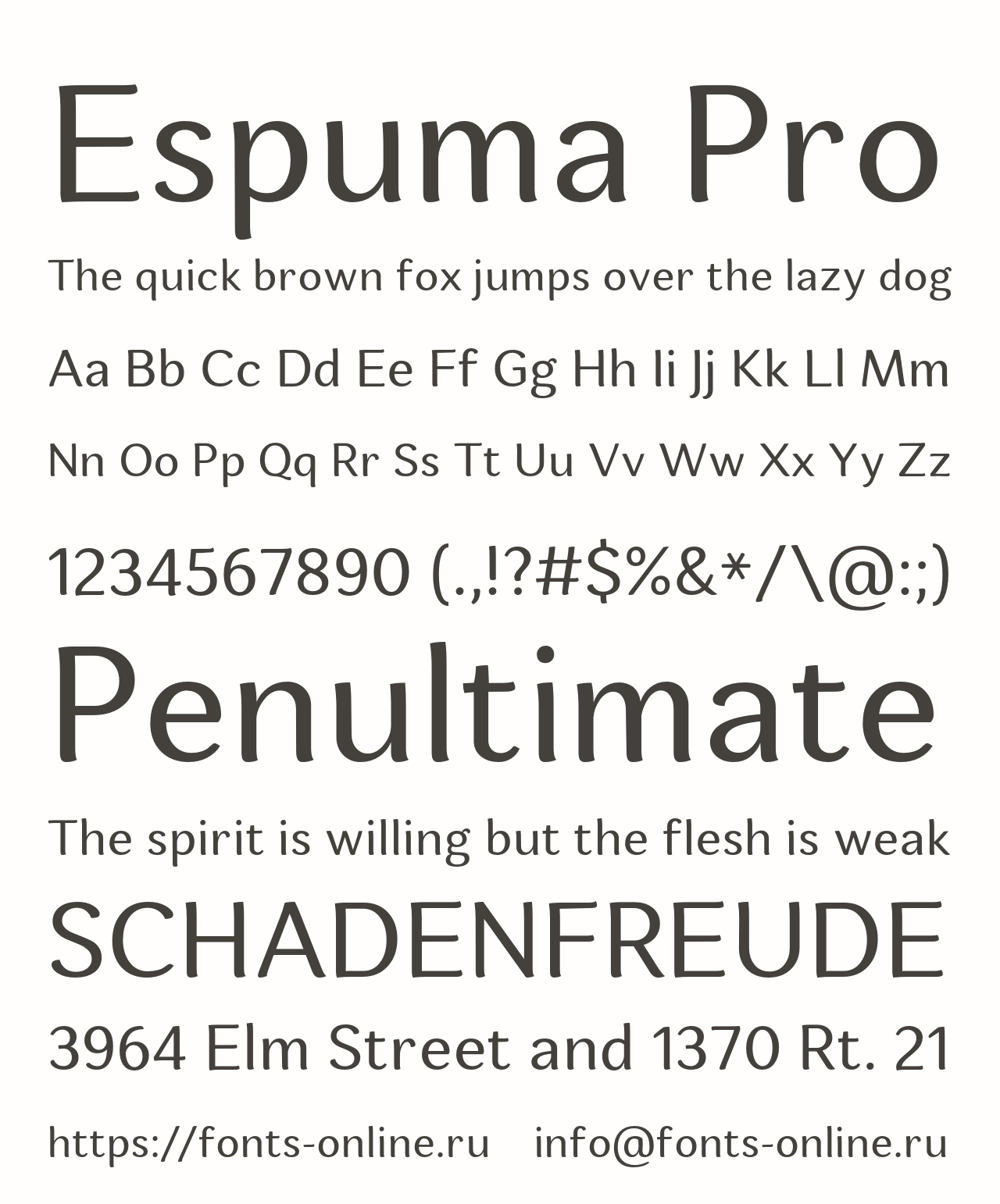 Laden Sie die Espuma Pro Regular kostenlos herunter - Stilvolle und moderne Schriftart