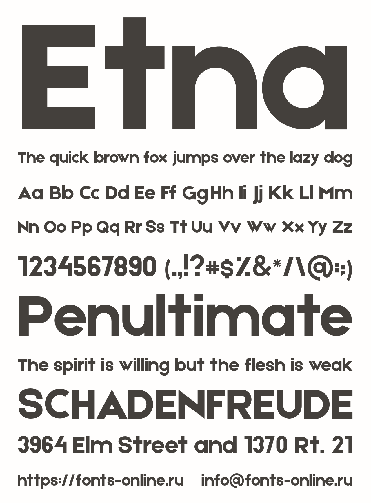 Download Etna Sans Serif Font Free - Modern & Versatile Typestyle