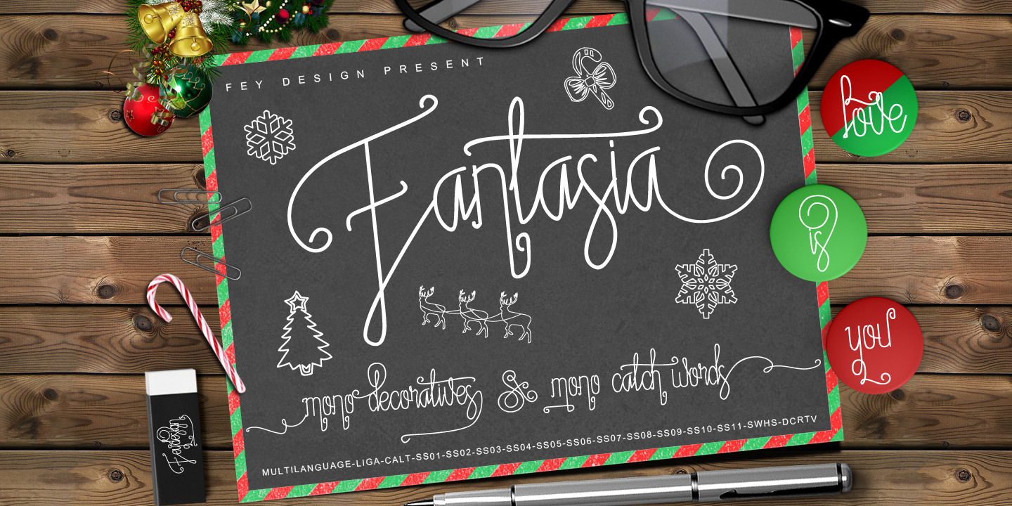 Kostenlos herunterladen: Fantasia Script Monoline – Elegante Schriftart