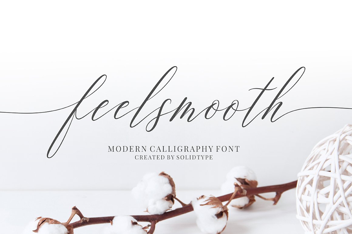 Laden Sie die Feelsmooth Schriftart kostenlos herunter - Glatte und elegante Designs