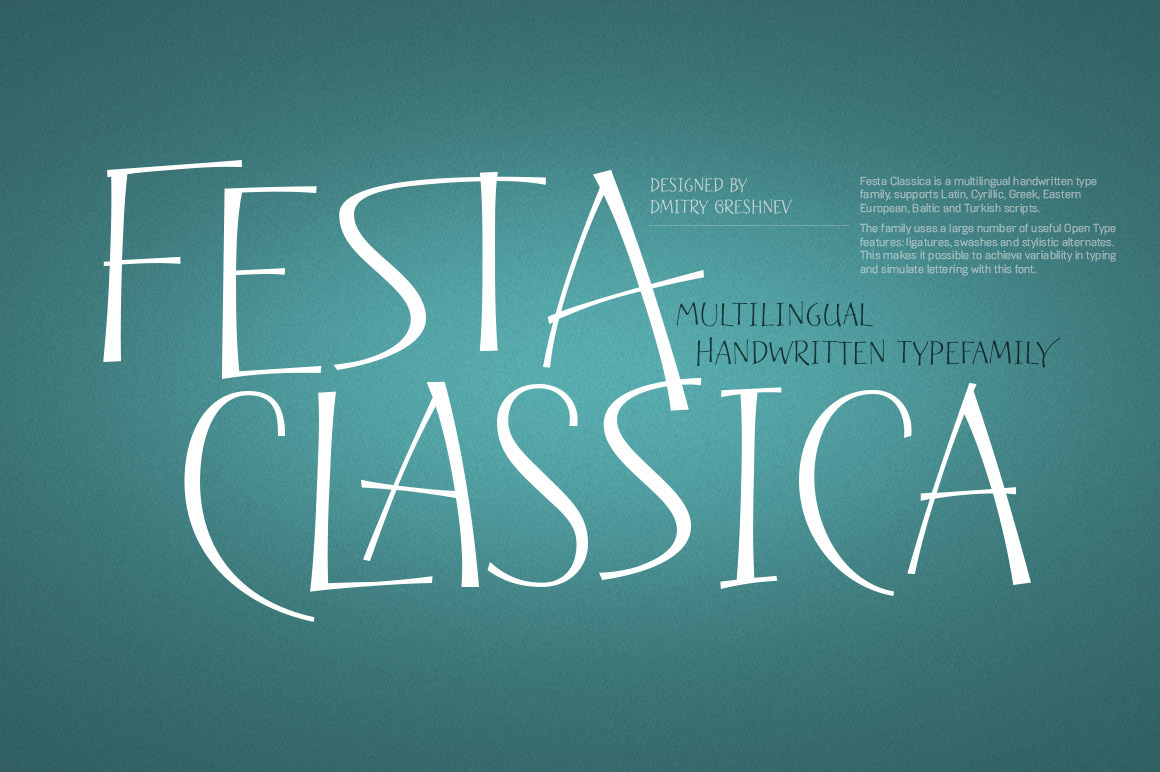 Скачайте бесплатный шрифт Festa Classica - стиль для классических проектов