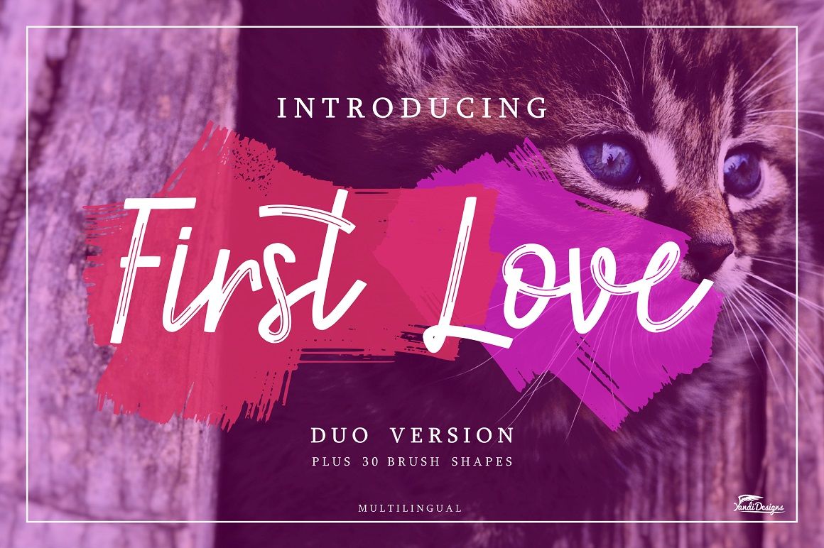 Download First Love 30 Brush Shape Font - Free & Elegant