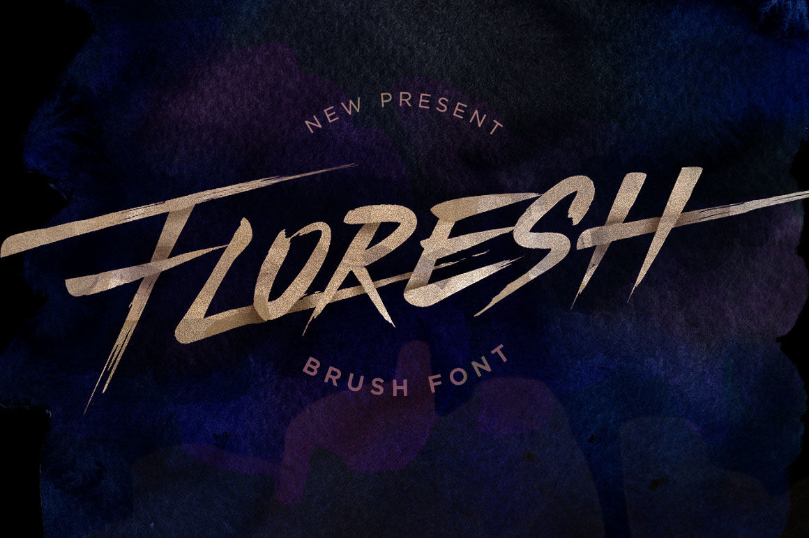 Download Floresh Typeface Brush Free - Stylish Brush Script