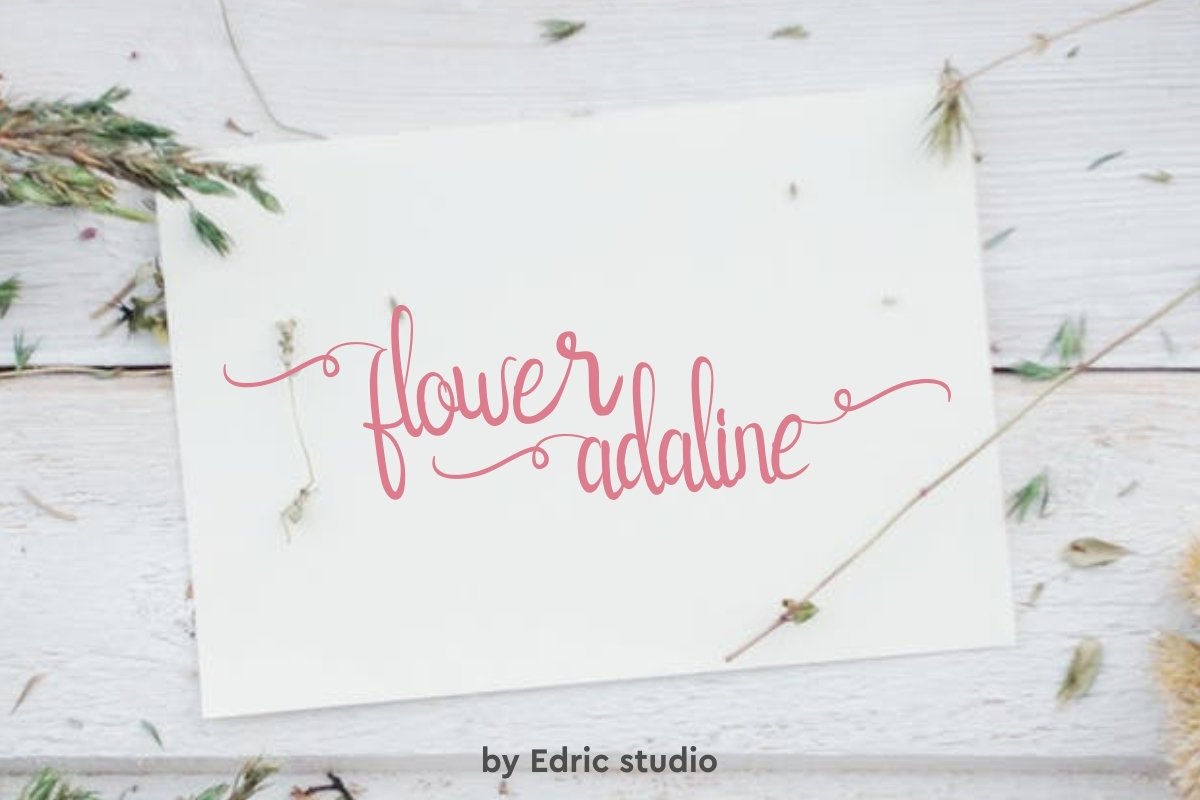 Download Flower Adaline Free - Charming Floral Typeface