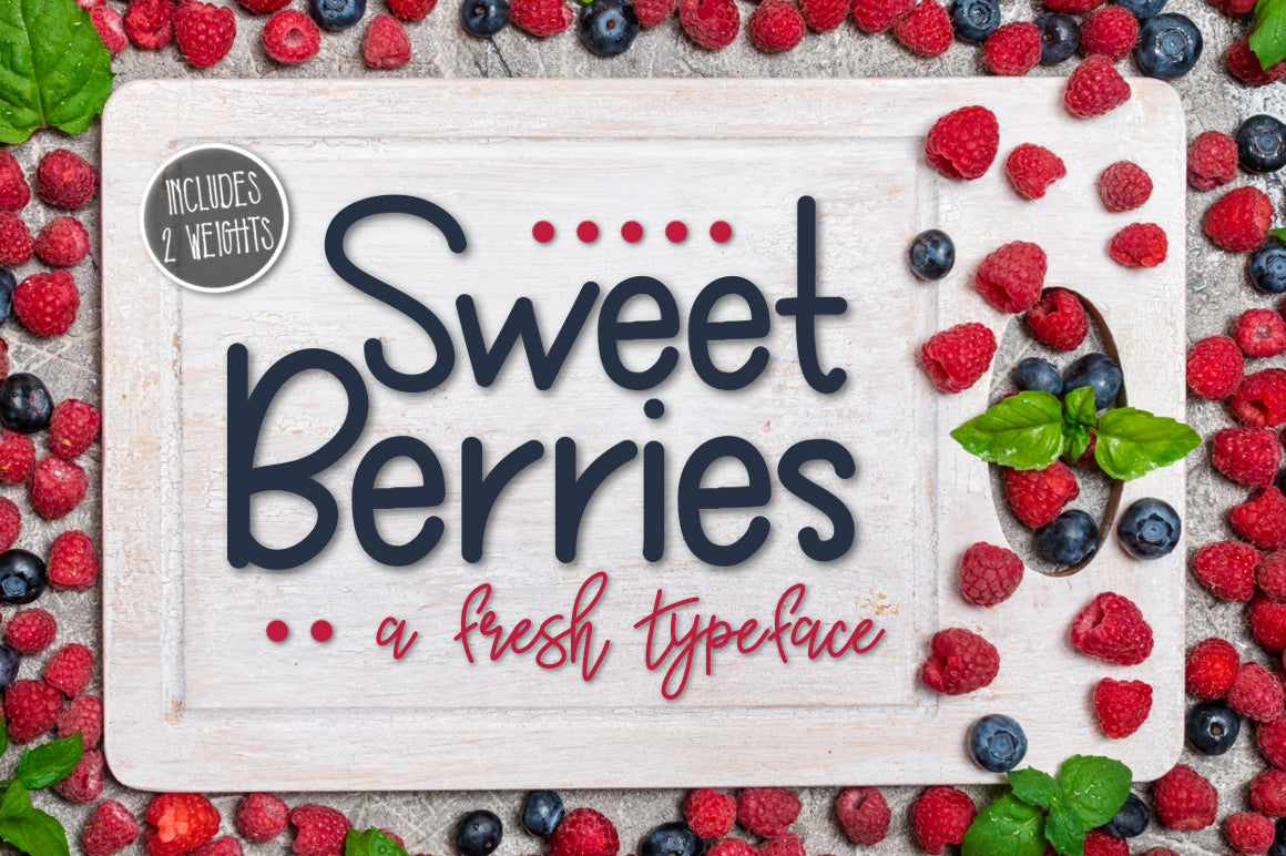 Скачайте бесплатно шрифт Fresh Berries - яркий и современный стиль