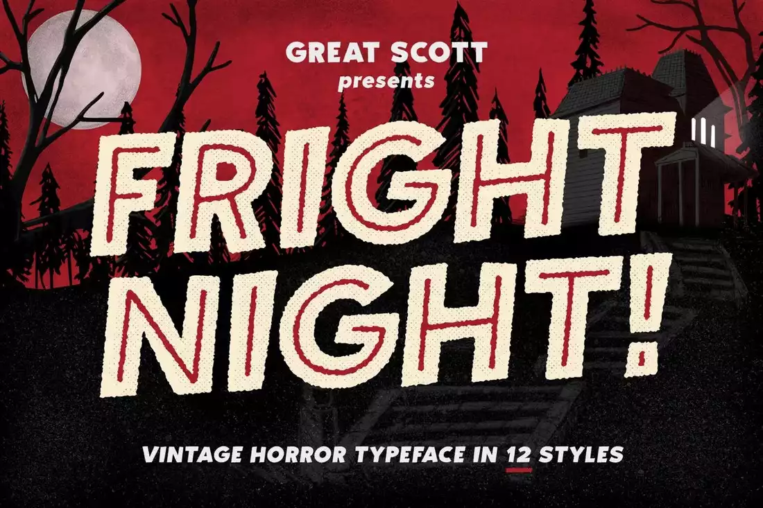 Download Fright Night Vintage Horror Font - Spooky Style Free