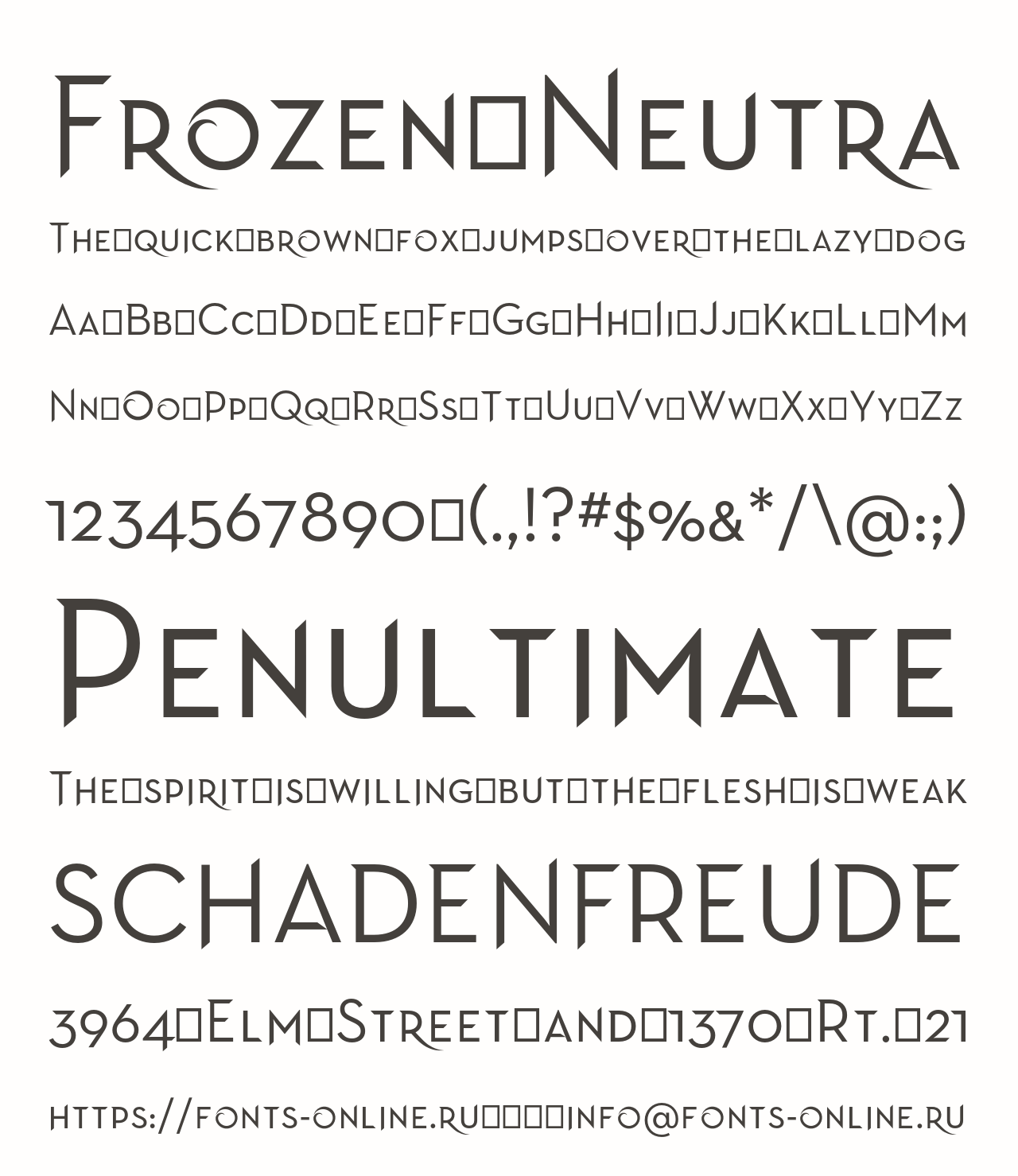 Laden Sie Frozen Neutra kostenlos herunter - Moderne Minimalistische Schriftart