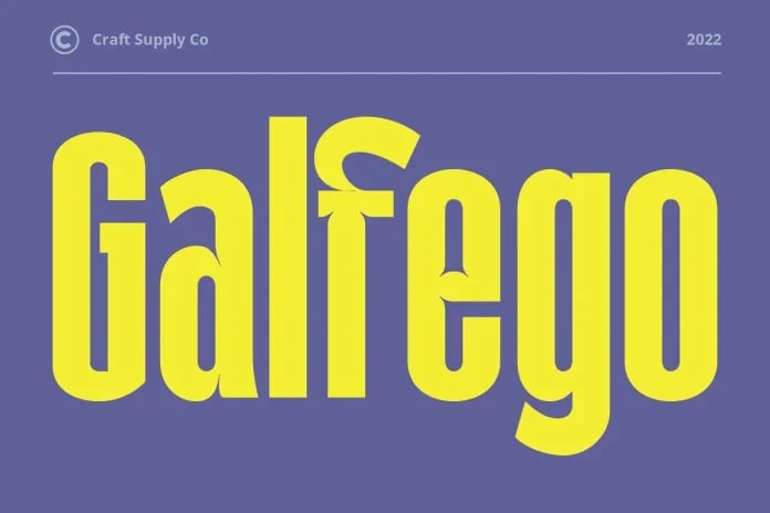 Download Galfego Font Free - Unique Display Typography