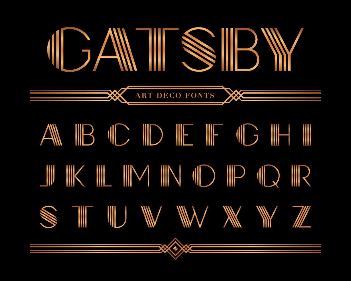 Laden Sie die Gatsby Art Deco Schriftart kostenlos herunter - Eleganz im Art Deco Stil