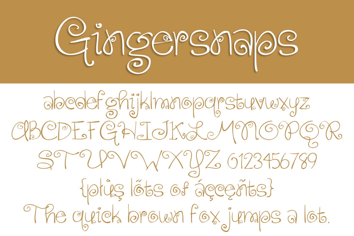 Téléchargez la police Gingersnaps - Typographie manuscrite charmante et créative