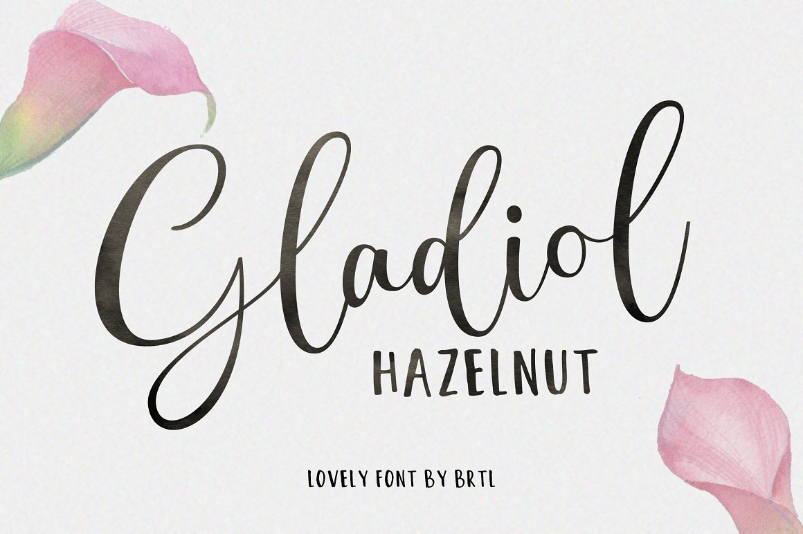 Скачайте шрифт Gladiol Haze Lovely Script - очаровательные начертания