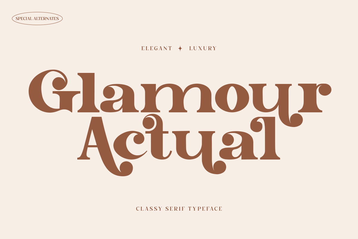 Laden Sie die Glamour Schriftart kostenlos herunter - Elegante Typografie für jeden Anlass