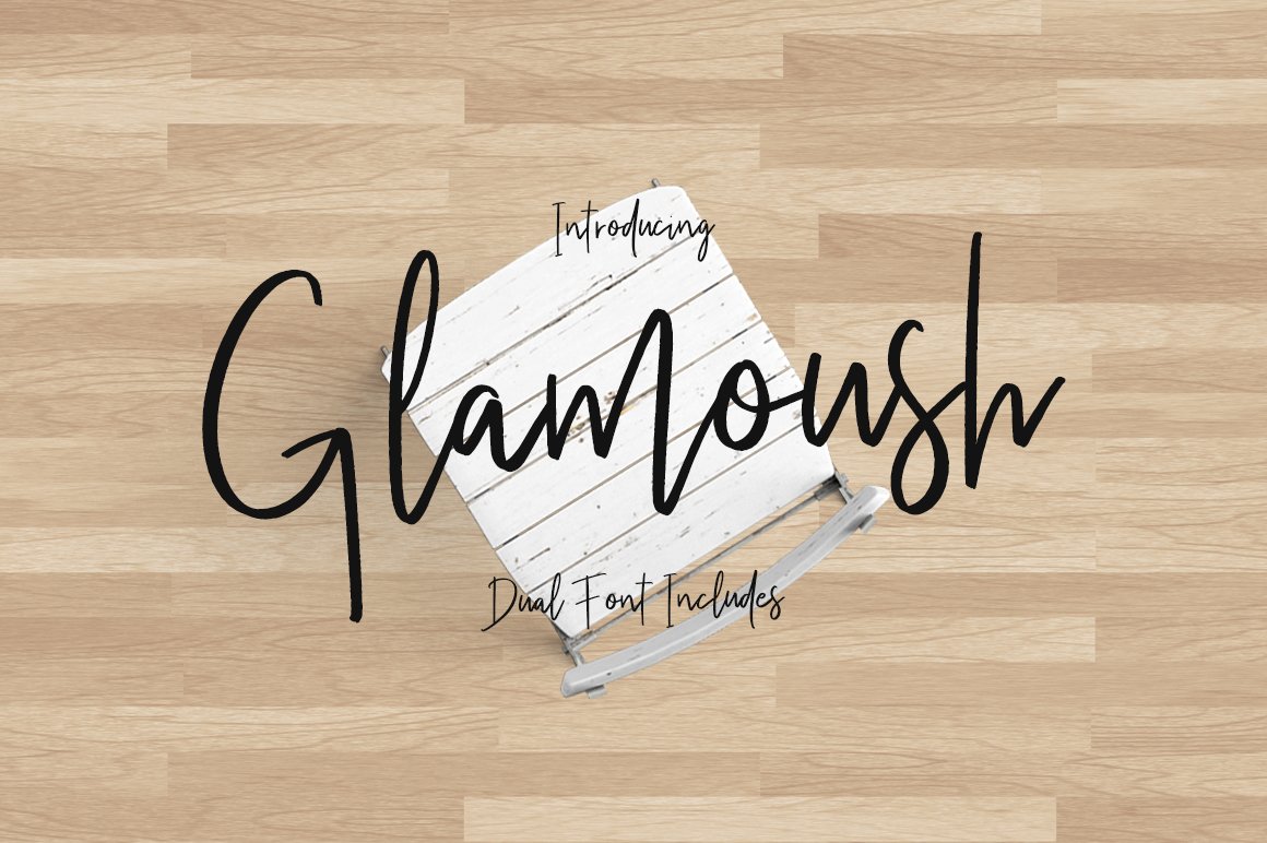 Скачайте бесплатно шрифт Glamoush Typeface - стильный и современный