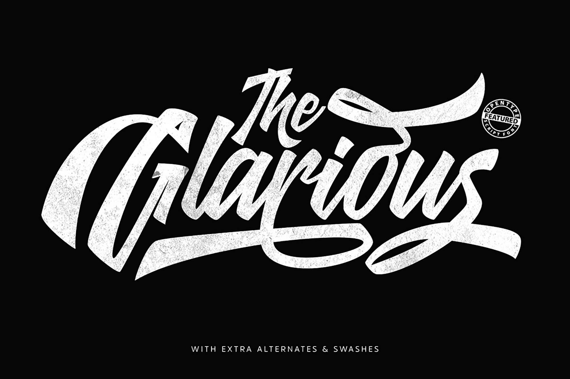 Glarious Schriftart kostenlos herunterladen - Stilvolle Eleganz für jedes Design