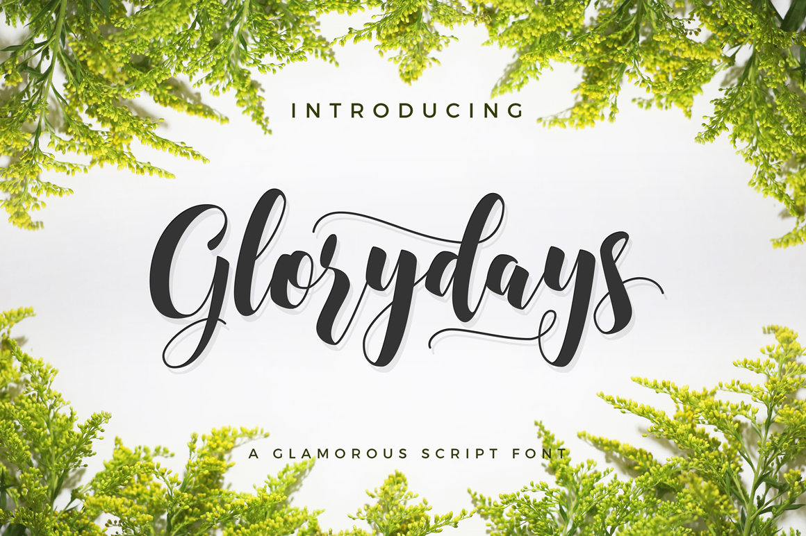 Laden Sie die Glorydays Schriftart kostenlos herunter - Perfekte Retro-Typografie