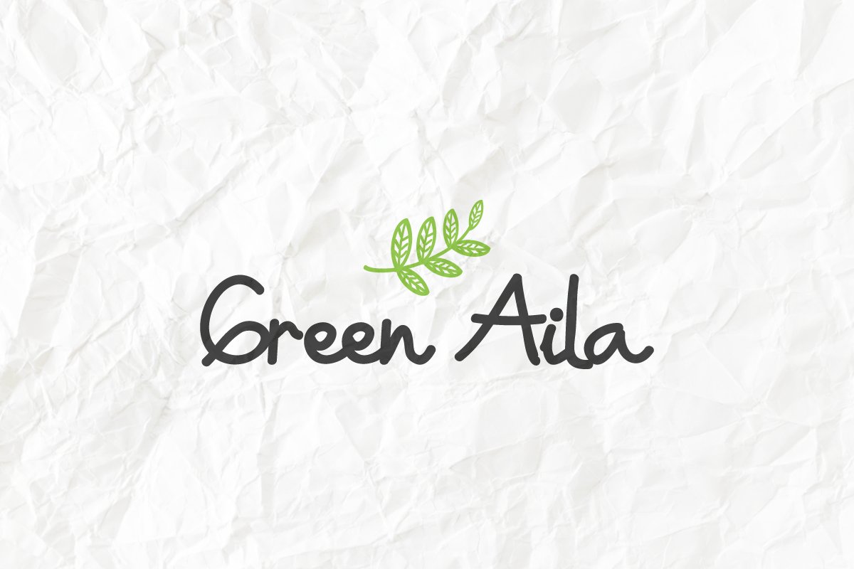 Laden Sie die Green Aila Schriftart kostenlos herunter - Einzigartige Handgeschriebene Designs