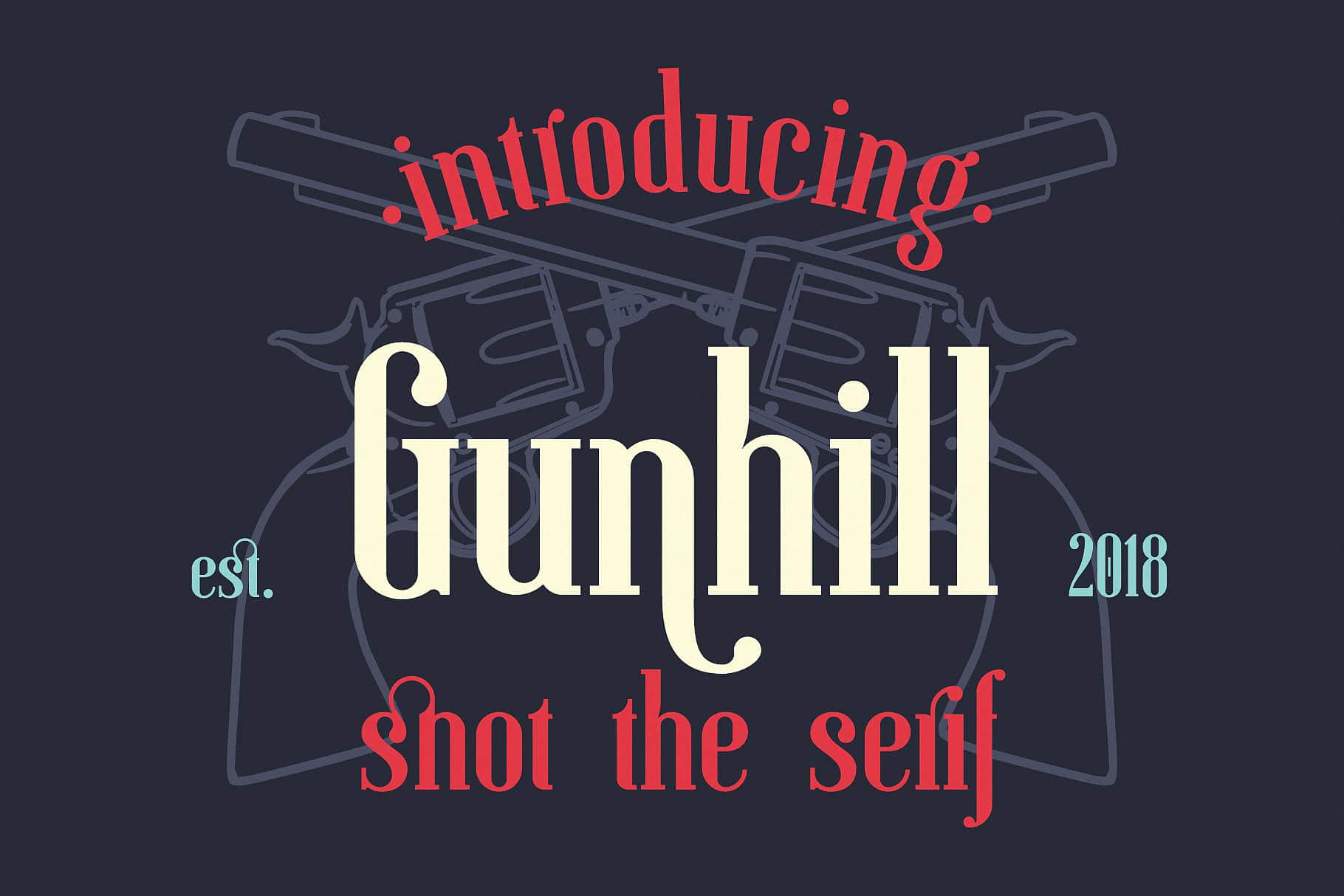 Kostenloser Download der Gunhill Schriftart - Dynamisch und Modern