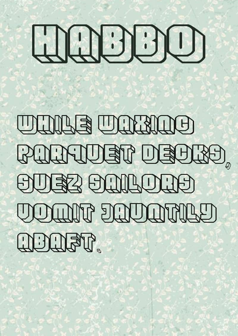 Download Habbo Font Free - Unique Retro Pixel Style