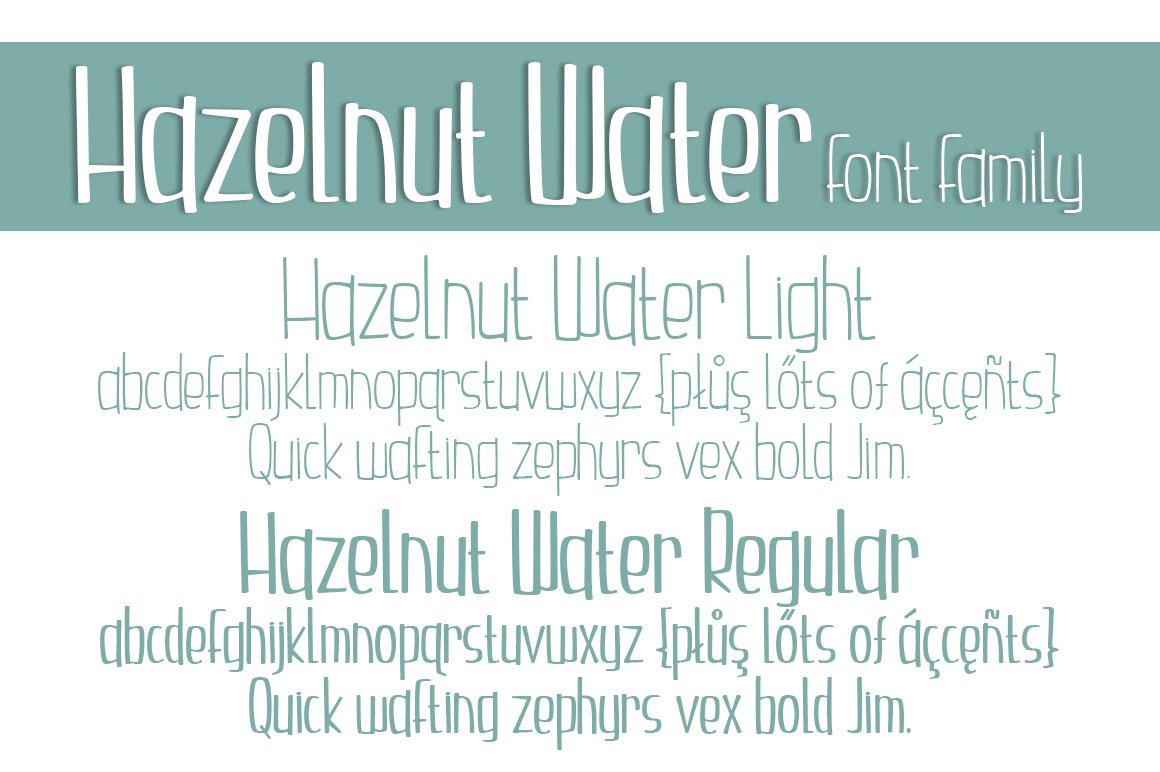 Laden Sie die Hazelnut Water Light Font kostenlos herunter - Moderne Schriftart für kreative Designs