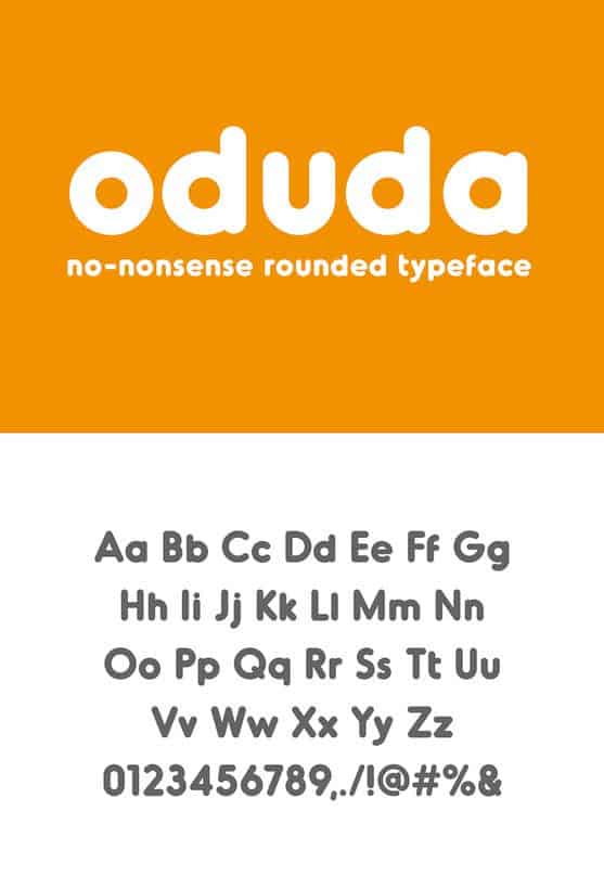 Laden Sie Oduda Bold kostenlos herunter - Vielseitige Schriftart für kreative Designs