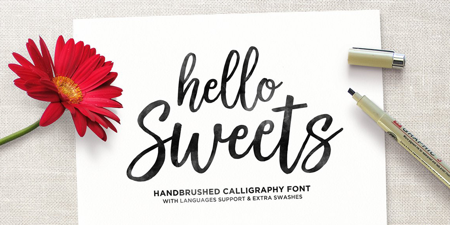 Download Hello Sweets Script Font Free - Cute Handwritten Style