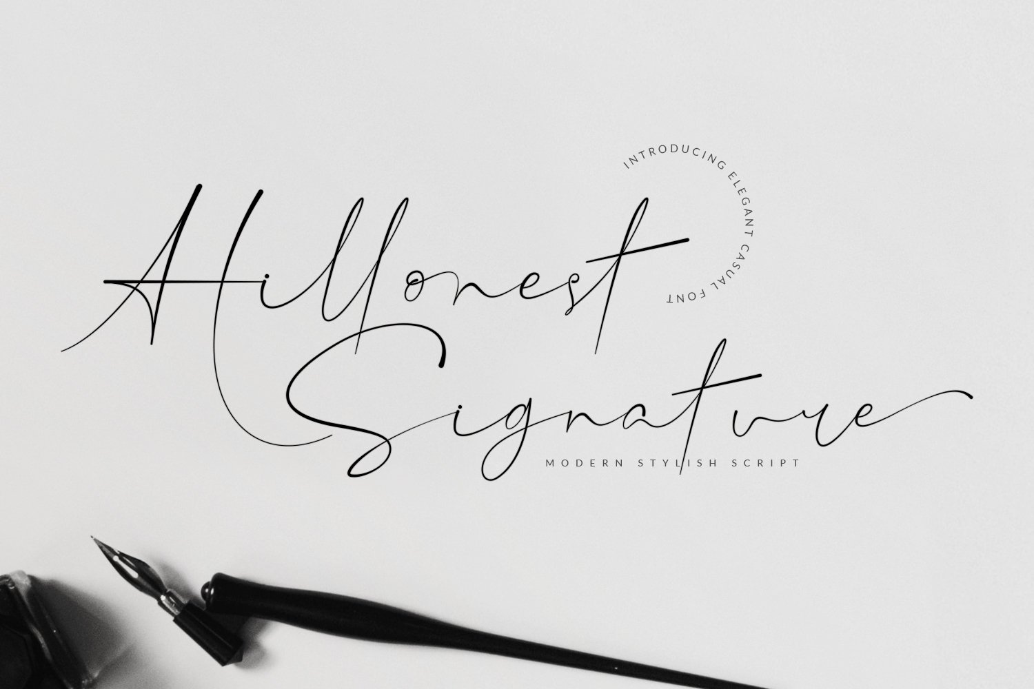 Laden Sie die Hillonest Schriftart kostenlos herunter – Elegante und moderne Typografie