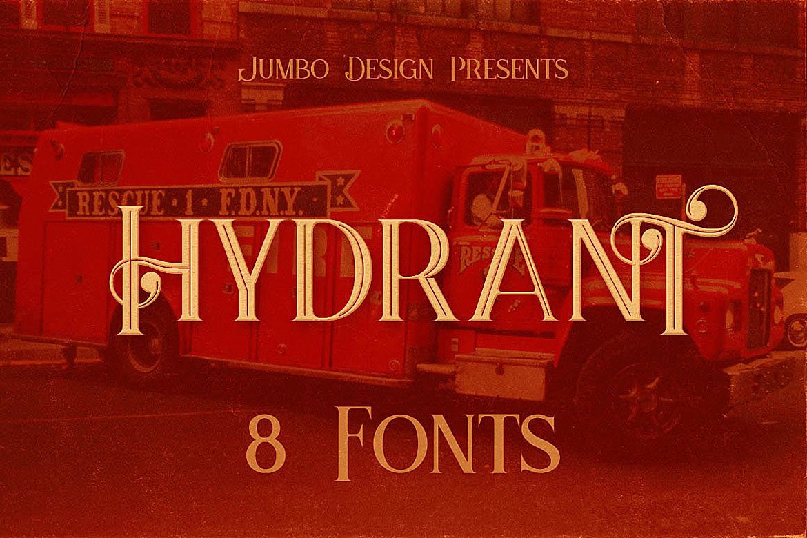 Скачайте бесплатно шрифт Hydrant Vintage Style - уникальный винтажный дизайн