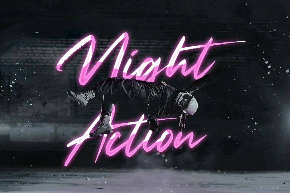 Download Night Action Font Free - Bold and Dynamic Style