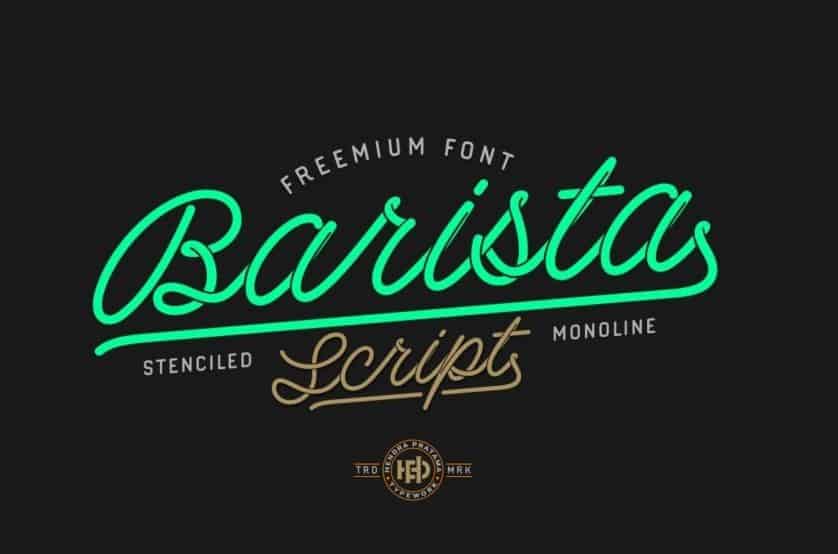 Free Download: Barista Script - Stylish Coffee Shop Font