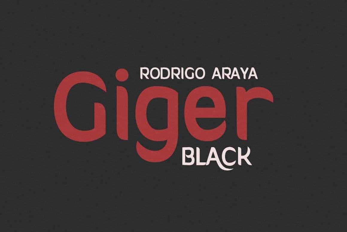 Download Giger Black Font Free - Futuristic and Unique Style