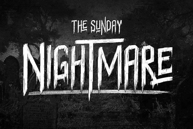 Download The Sunday Nightmare Font Free - Creepy & Unique Style