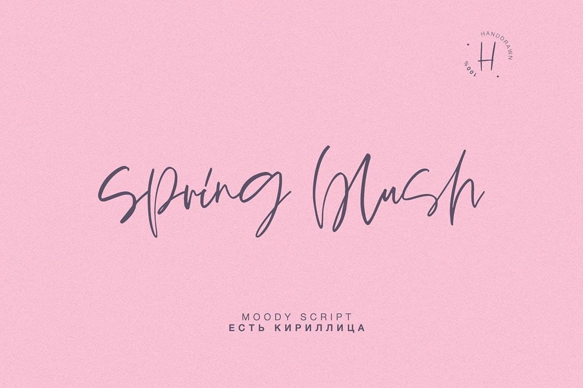 Скачайте бесплатно шрифт Spring Blush - нежный и романтичный стиль