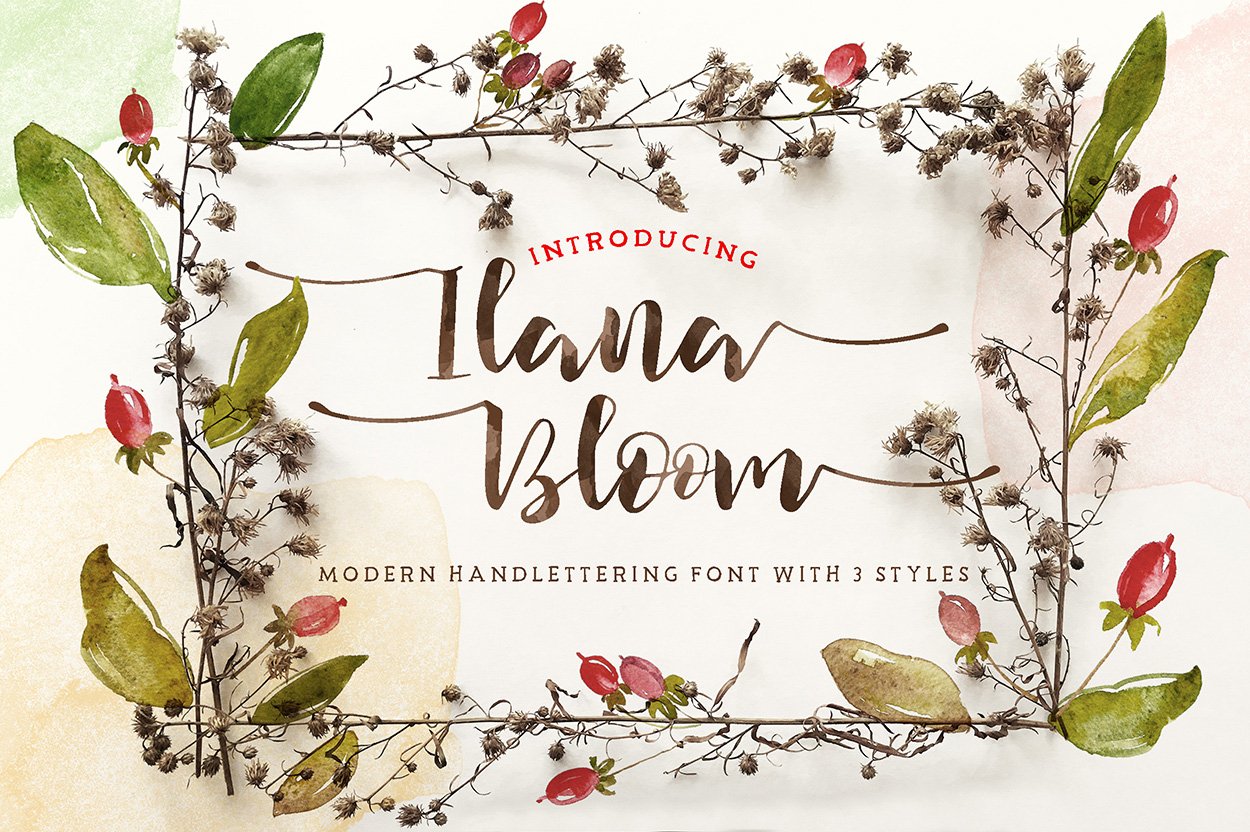 Laden Sie die Ilana Bloom Schriftart kostenlos herunter - Modern und Elegant