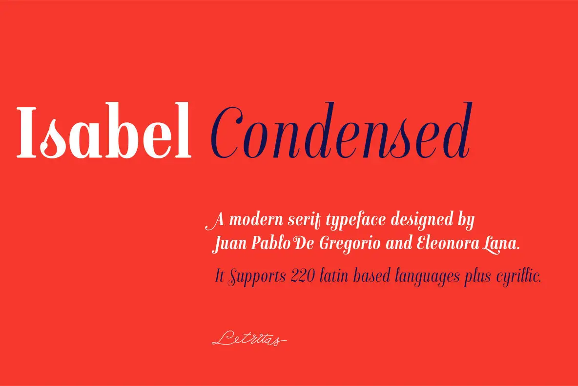 Download Isabel Condensed Font Free - Elegant & Modern Typeface