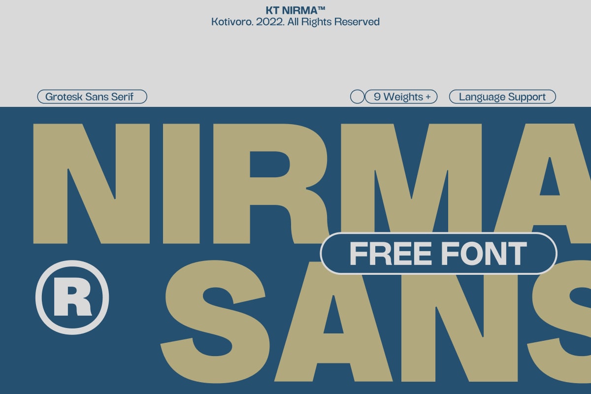 Download KT Nirma Font Free - Versatile Modern Typeface