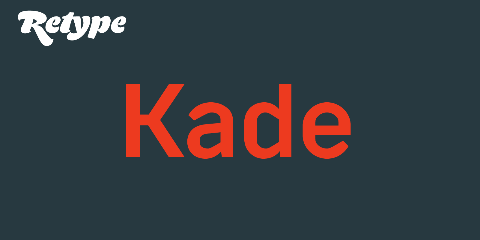 Download Kade Font Free - Stylish and Versatile Typeface