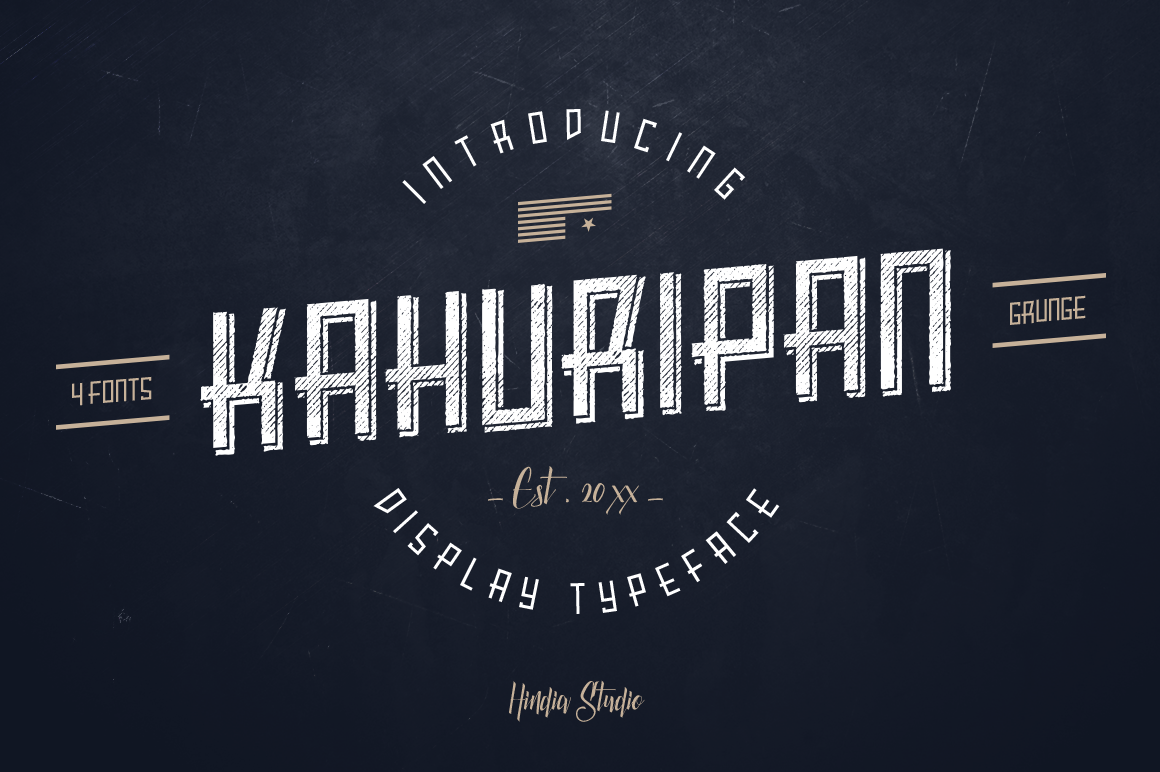 Download Kahuripan Font Free - Unique Display Style