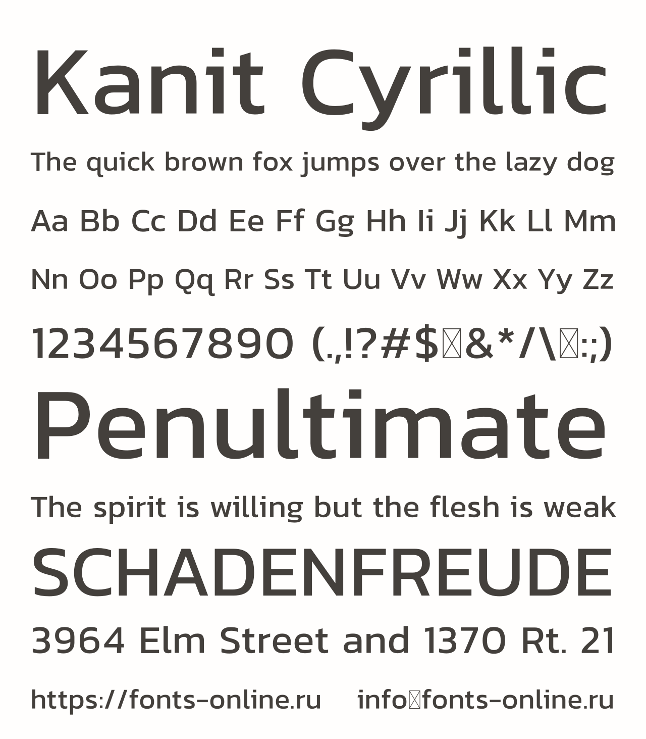 Free Kanit Regular Cyrillic Font - Versatile and Modern Design