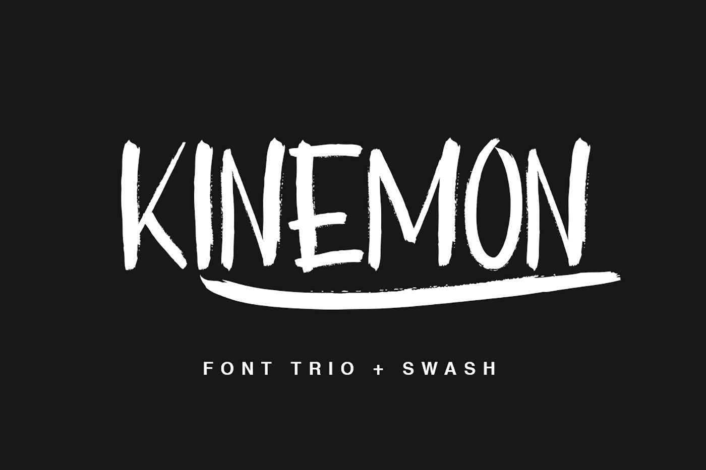 Download Kinemon Brush Swash Font Free - Stylish Brush Script