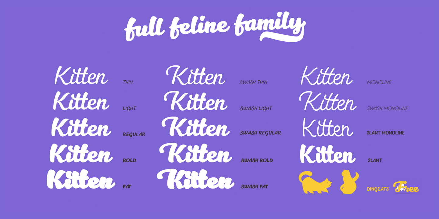 Download Kitten Font Free - Playful & Whimsical Style