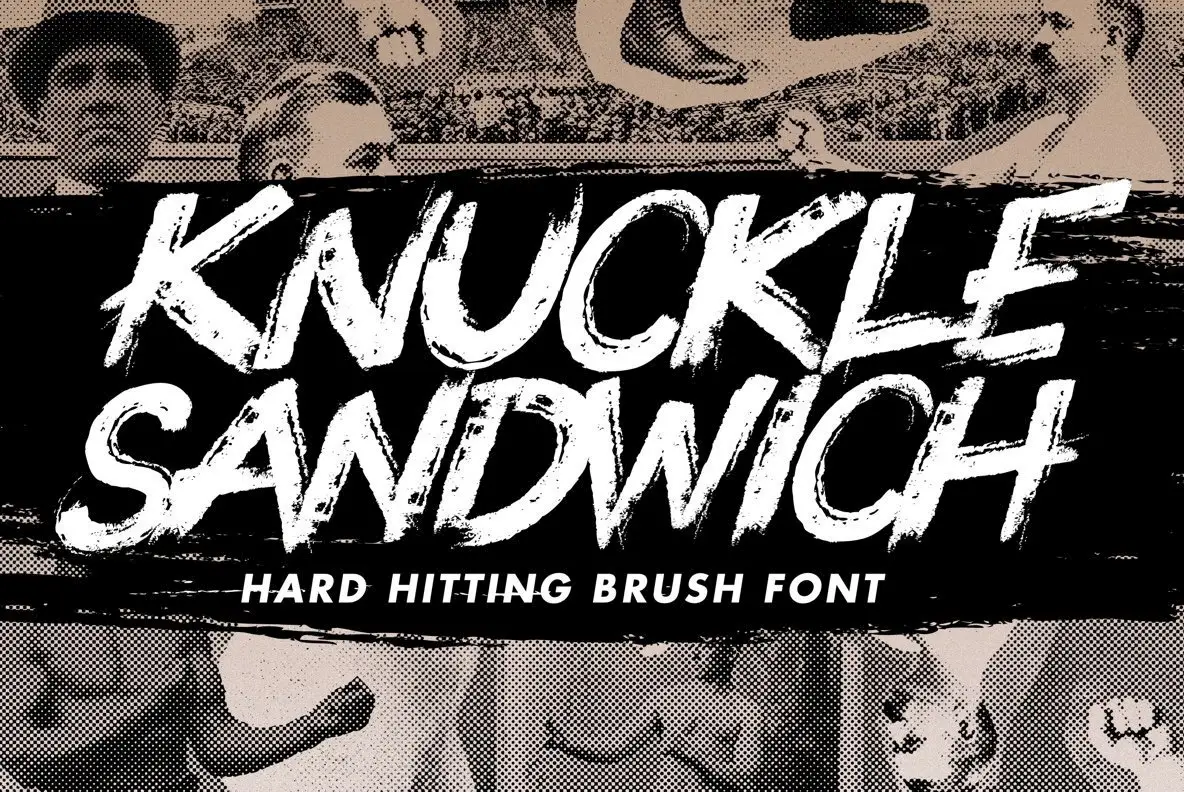 Laden Sie die Knuckle Sandwich Schriftart kostenlos herunter - Verspielt und einladend