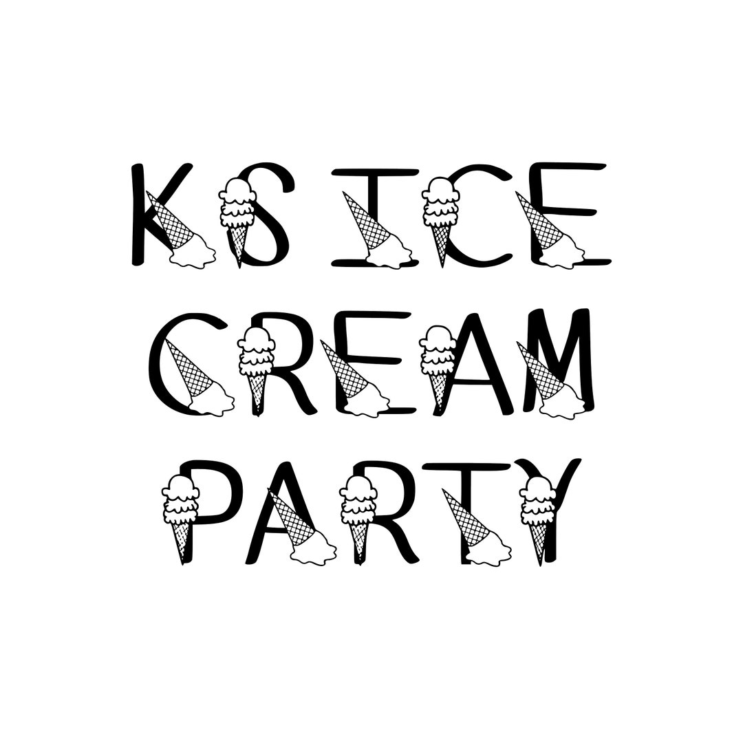 Скачайте бесплатно Ks Ice Cream Party - веселый шрифт для праздников!