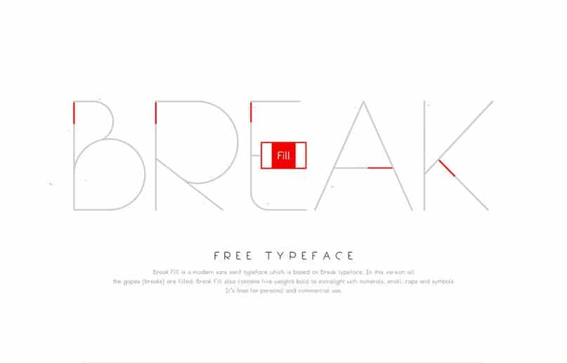 Download Break Fill Font Free - Unique Geometric Style