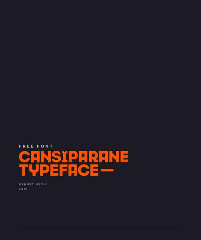 Download Cansiparane Font Free - Unique Display Typeface